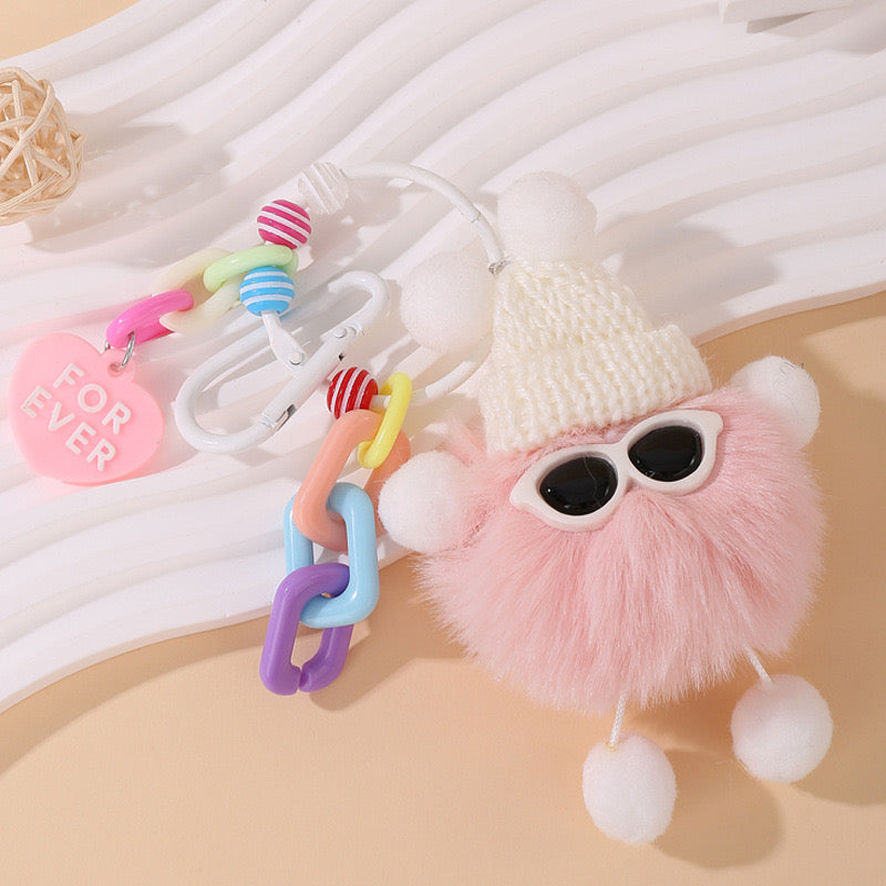 π Adorable Fluffy Buddy Keychain