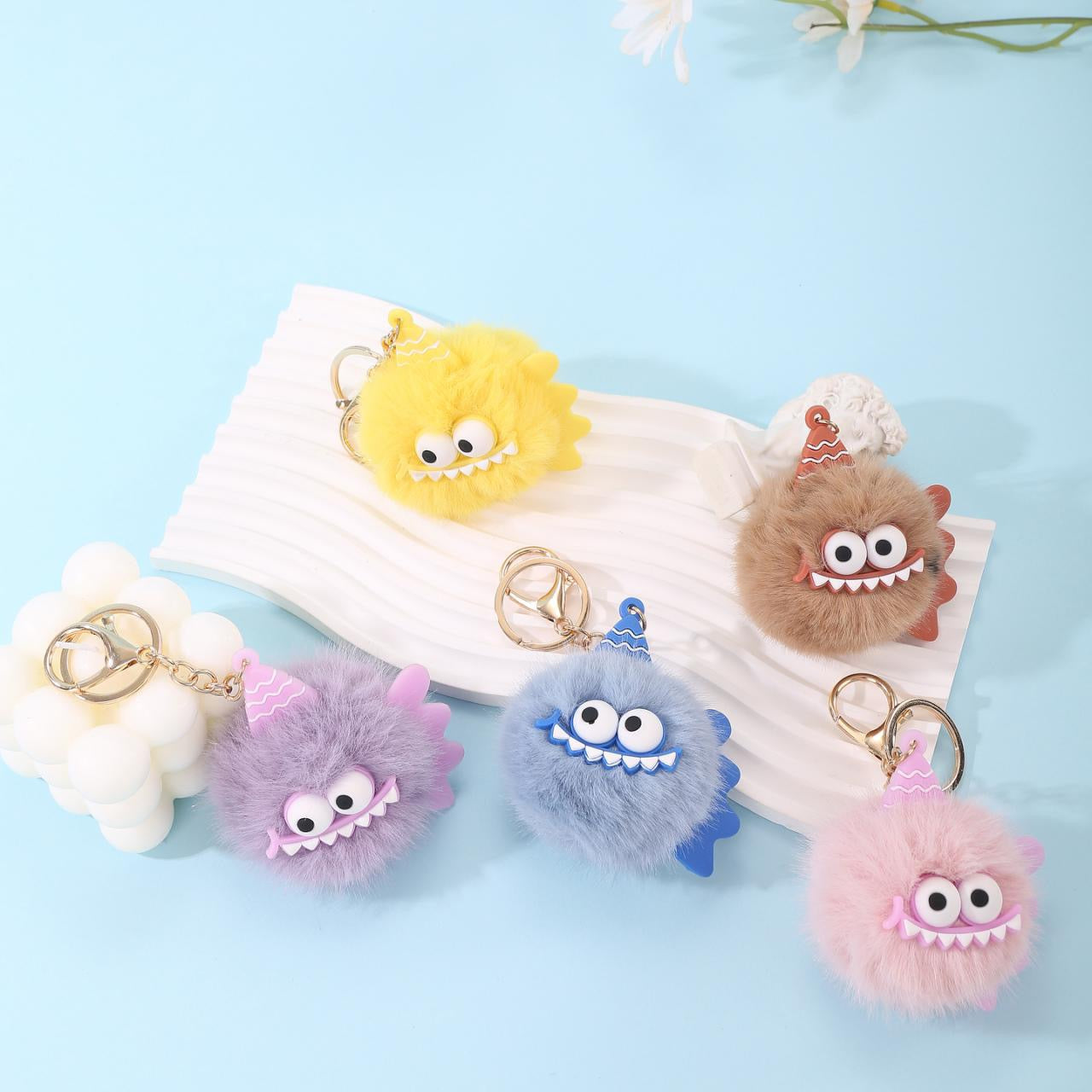 🦈Fluffy Shark Monster Keychain
