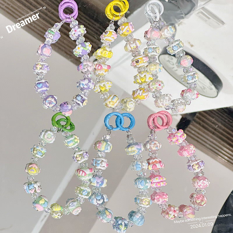 π Charming Beaded Candy Keychain