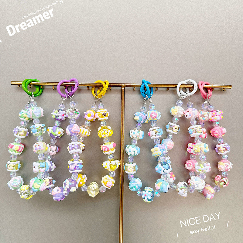 π Charming Beaded Candy Keychain