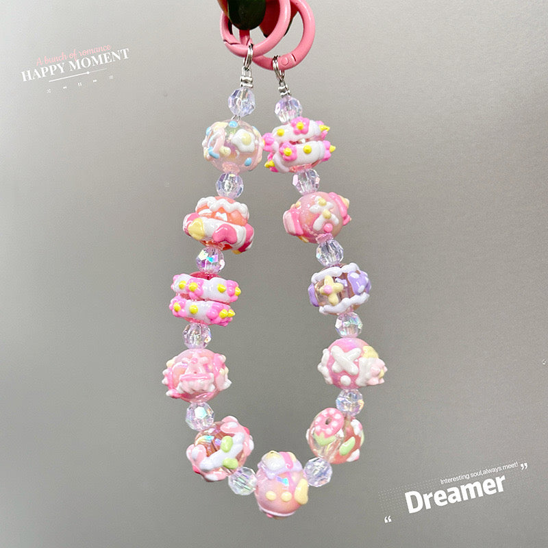 π Charming Beaded Candy Keychain