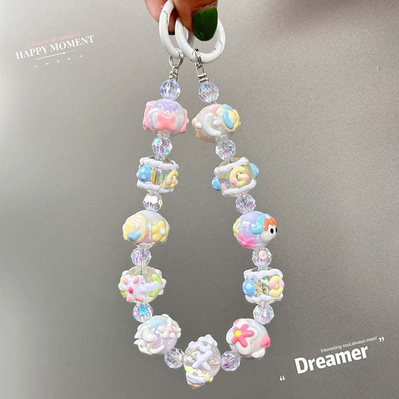 π Charming Beaded Candy Keychain