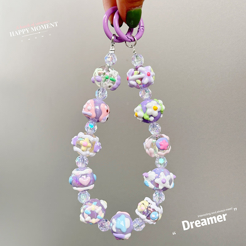 π Charming Beaded Candy Keychain