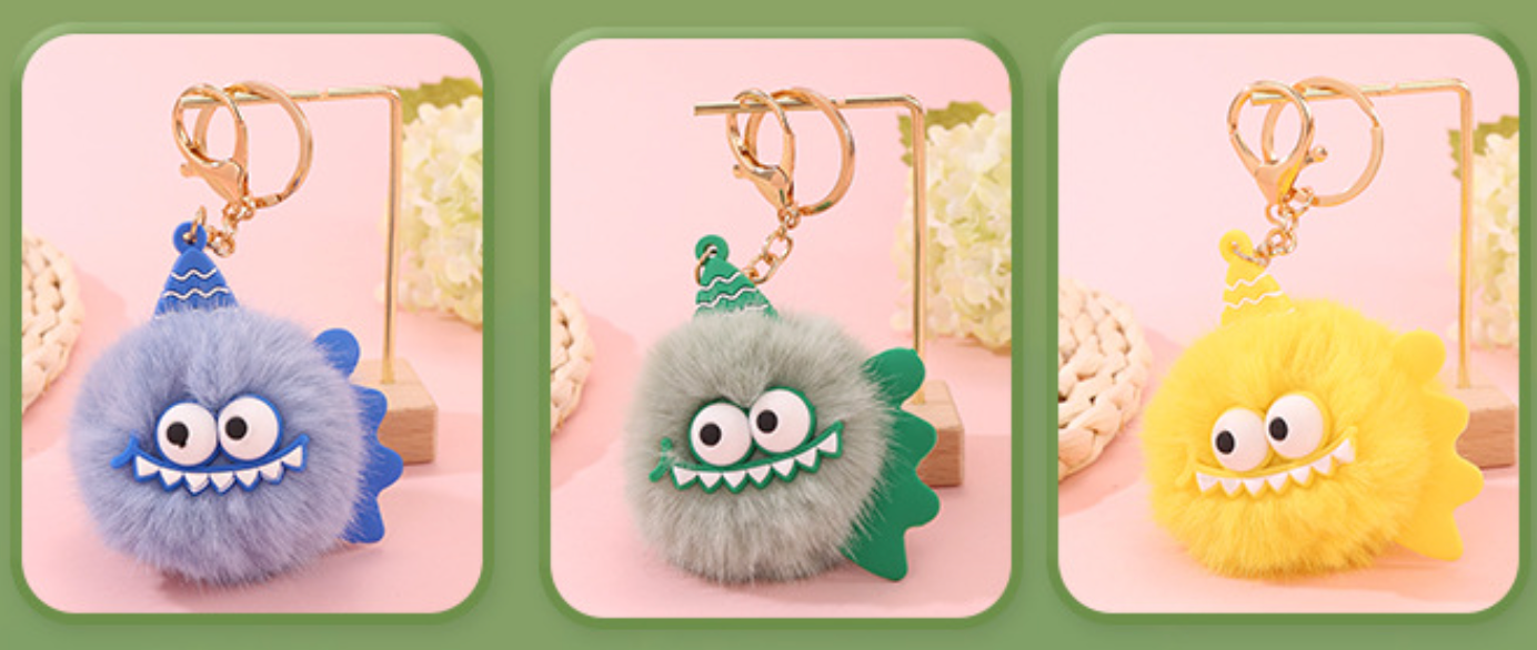🦈Fluffy Shark Monster Keychain