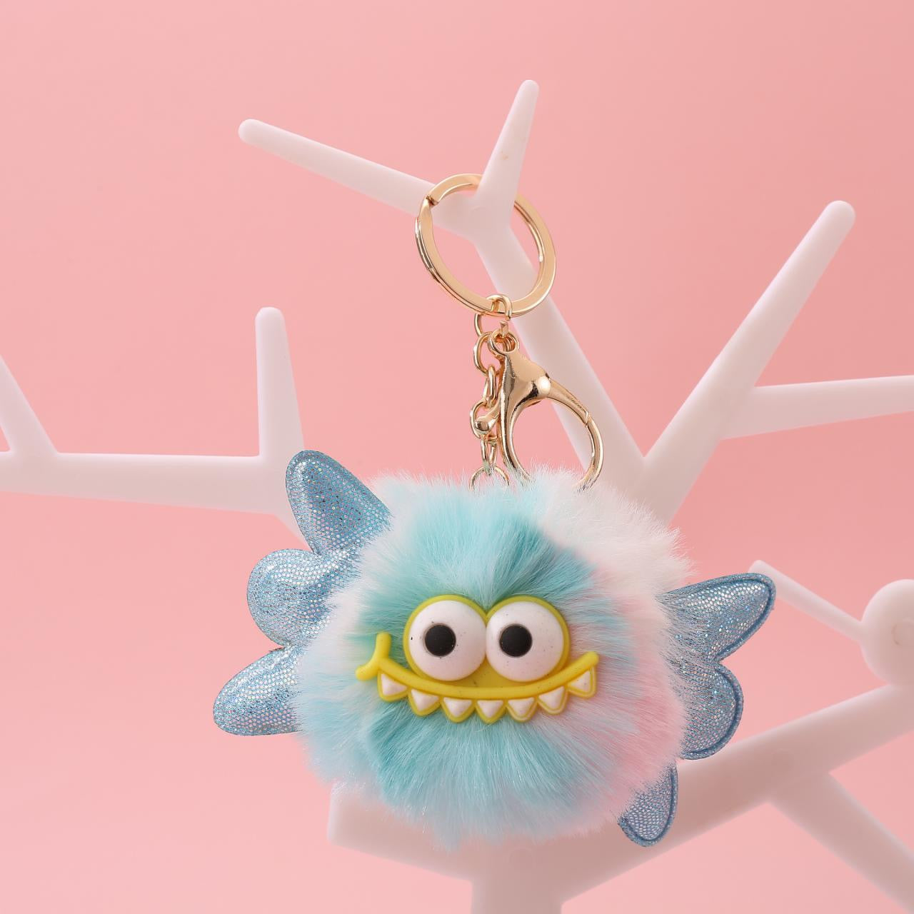 👾Fluffy Monster Keychain