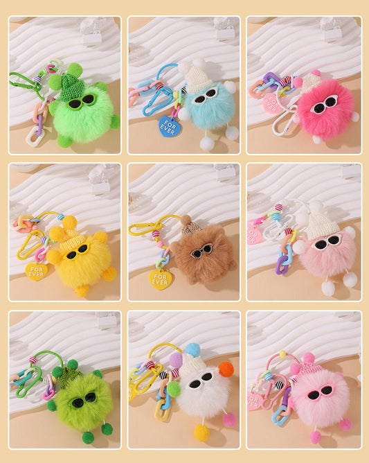 🌟 Adorable Fluffy Buddy Keychain