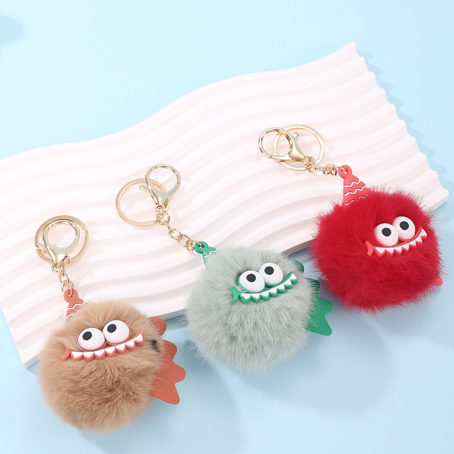 🦈Fluffy Shark Monster Keychain
