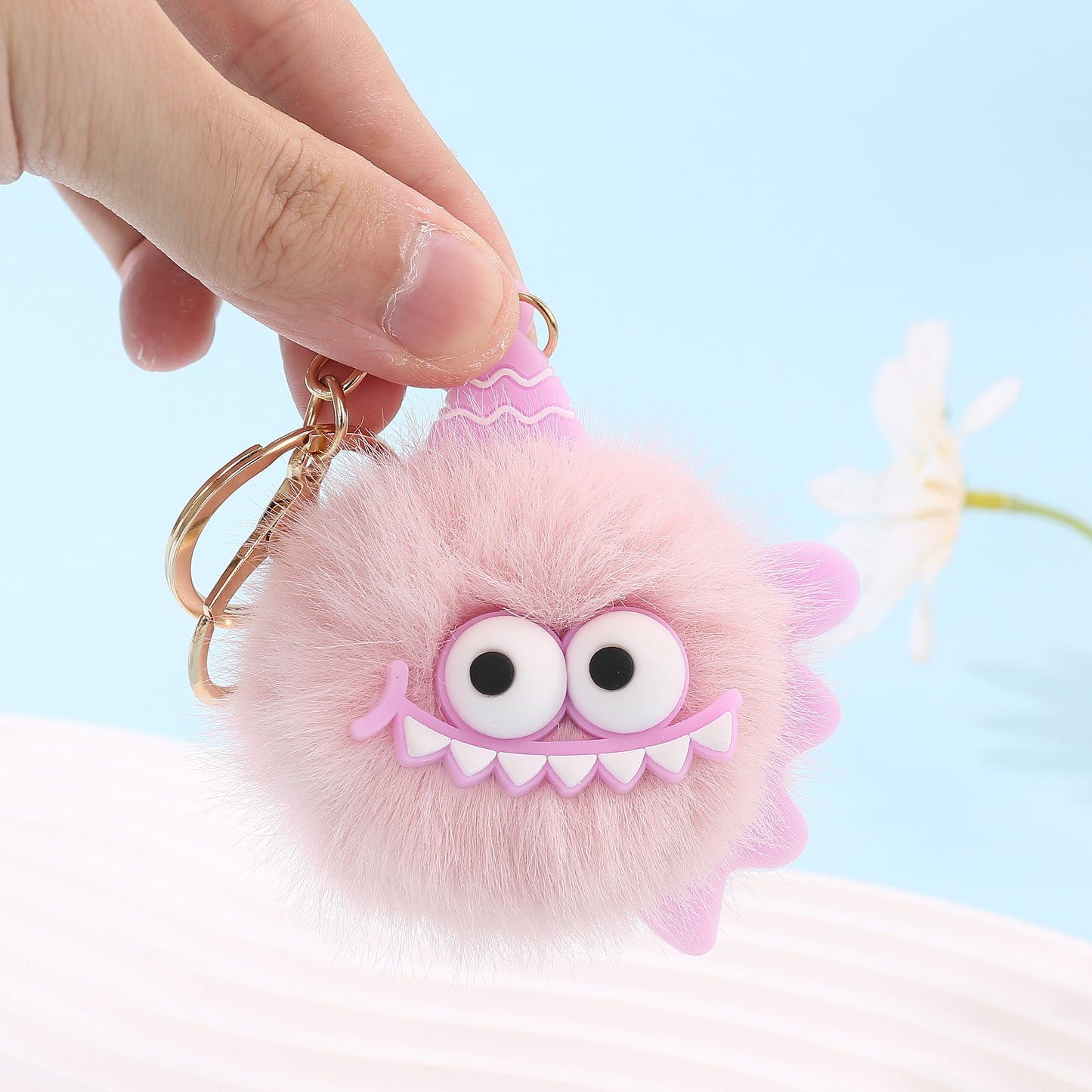 🦈Fluffy Shark Monster Keychain