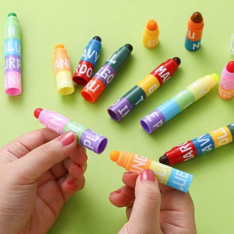 12-color highligher crayons