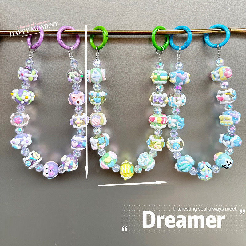 🌈 Charming Beaded Candy Keychain