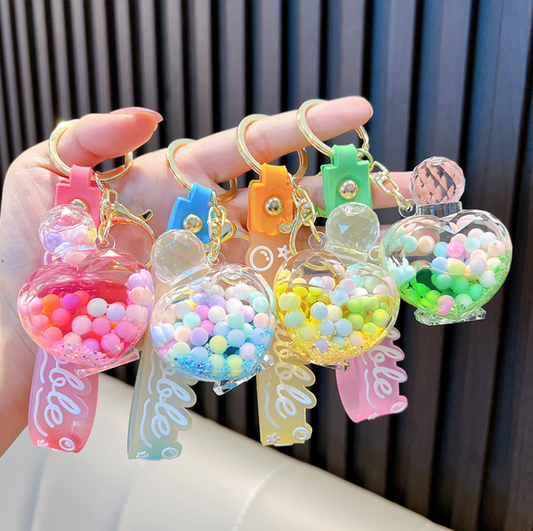 💖 Heart-Shaped Perfume Bottle Keychain