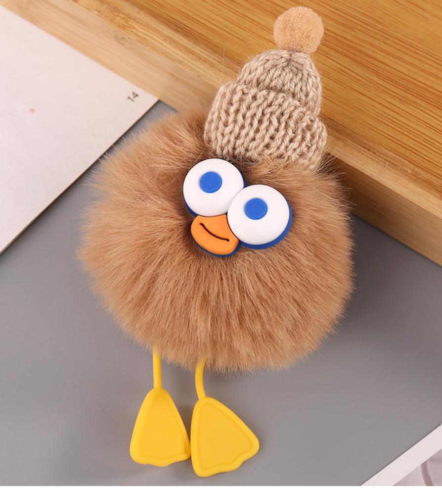 💛 Fluffy Duck Keychain